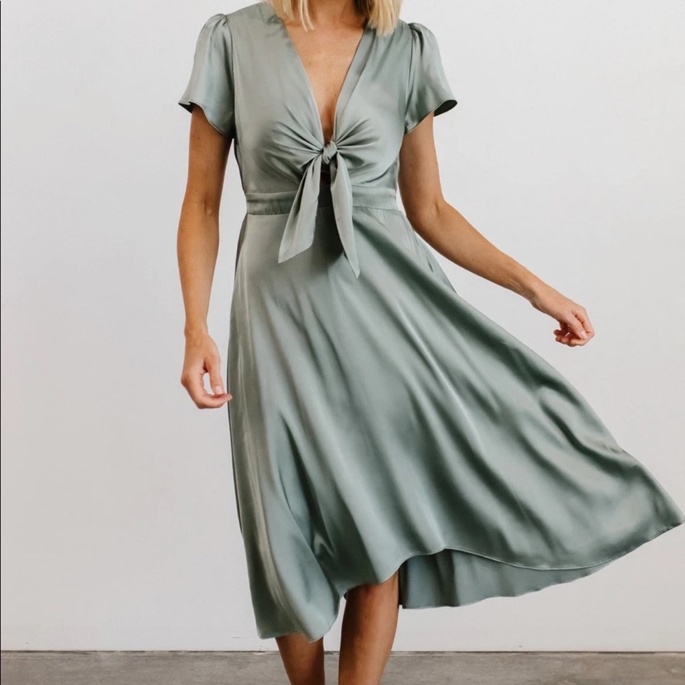 Baltic Born Poppy Satin Midi dress